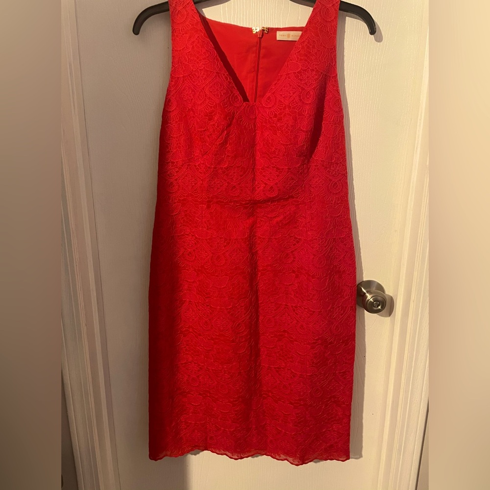 Tory Burch Cameron Lace Midi Dress